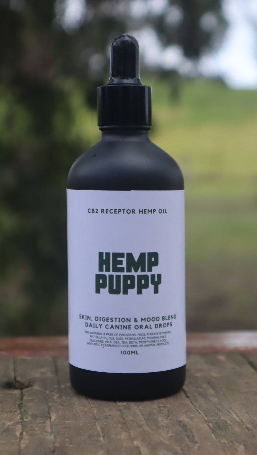 CB2 Daily Hemp Drops | 100ml | Skin, Digestion & Mood Blend | by Hemp Puppy